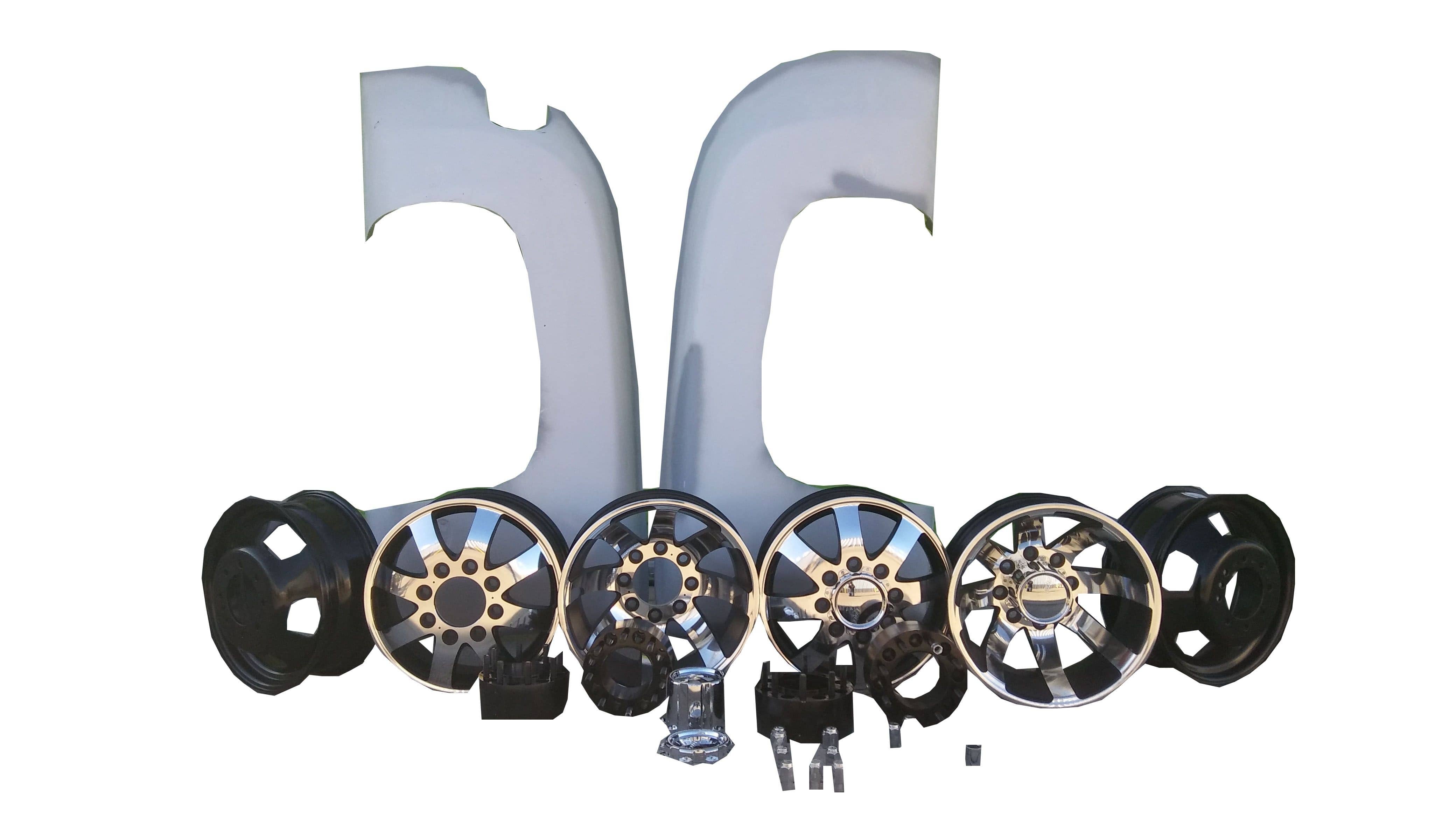 chevy/gmc dually conversion kits 1988-1999.
6 chevy dually wheels machinest4 chevy dually adapters .
2 rdear dually fenders long and short bed.