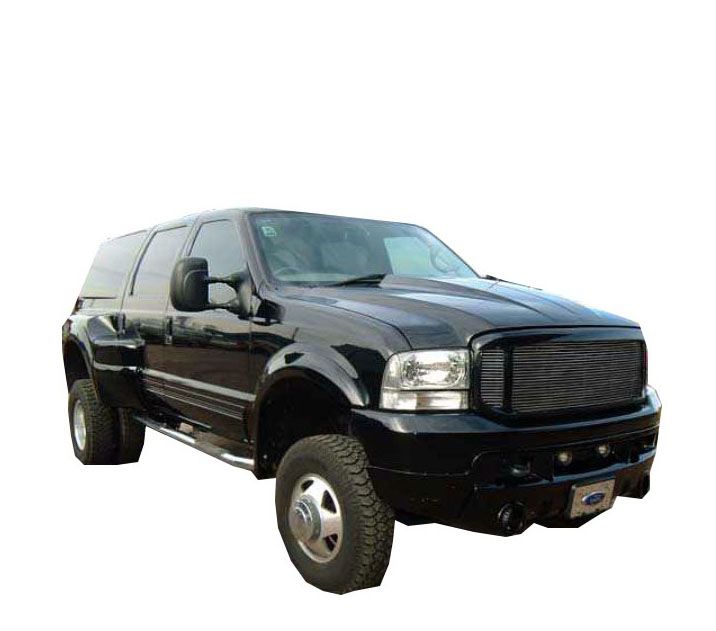 ford excursion dually custom conversion fenders left and right 4 pcs with cut out for gas tank